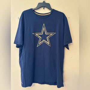Nike Navy Blue Tee with Gold Star Features Dallas Cowboys.